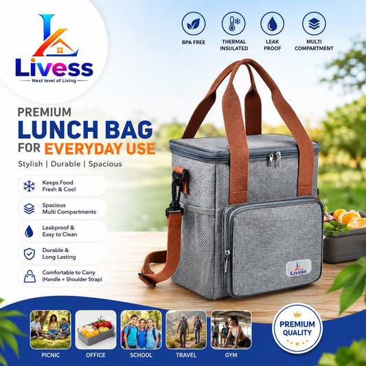 Insulated Lunch Bag- Gray Colour