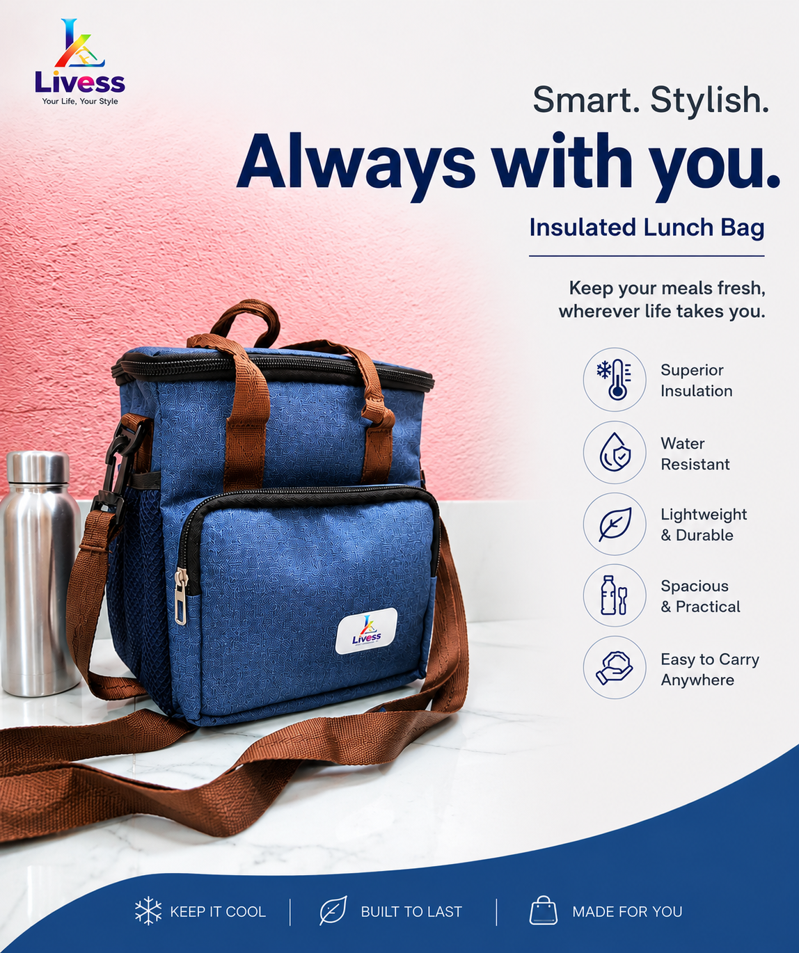 Insulated Lunch Bag. Hot & Cool